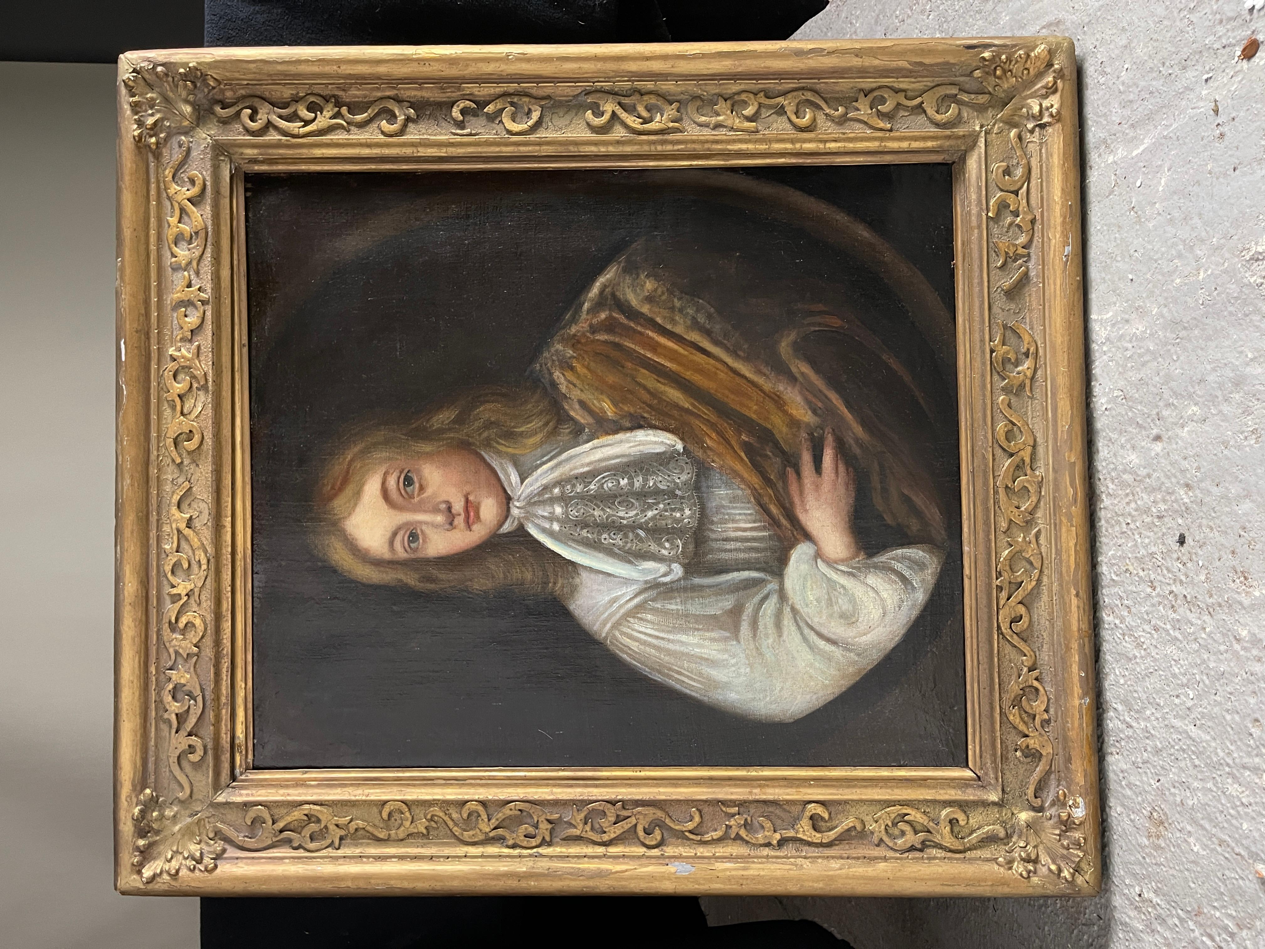 C1680 huile sur toile portrait d'un jeune homme
C1680 portrait d'un jeune homme à l'huile sur toile dans un cadre doré du 19ème siècle

83×73 cm

étiquette de restauration au verso