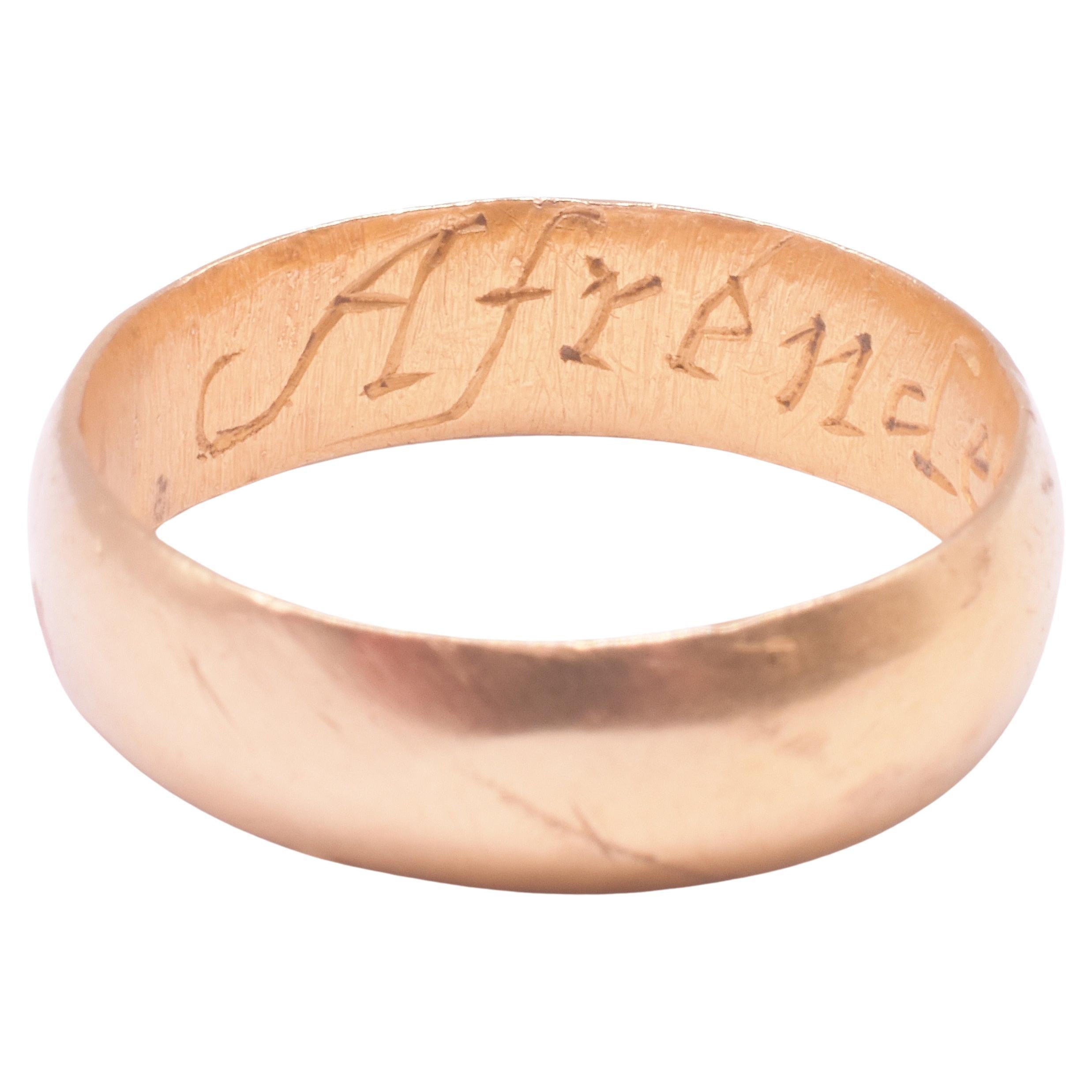 Wunderschöner Posey-Ring aus dem 17. Jahrhundert mit der Gravur 