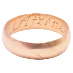 C1690 Seventeenth Century 22K Posy Ring with motto “A Frende's Gifte"