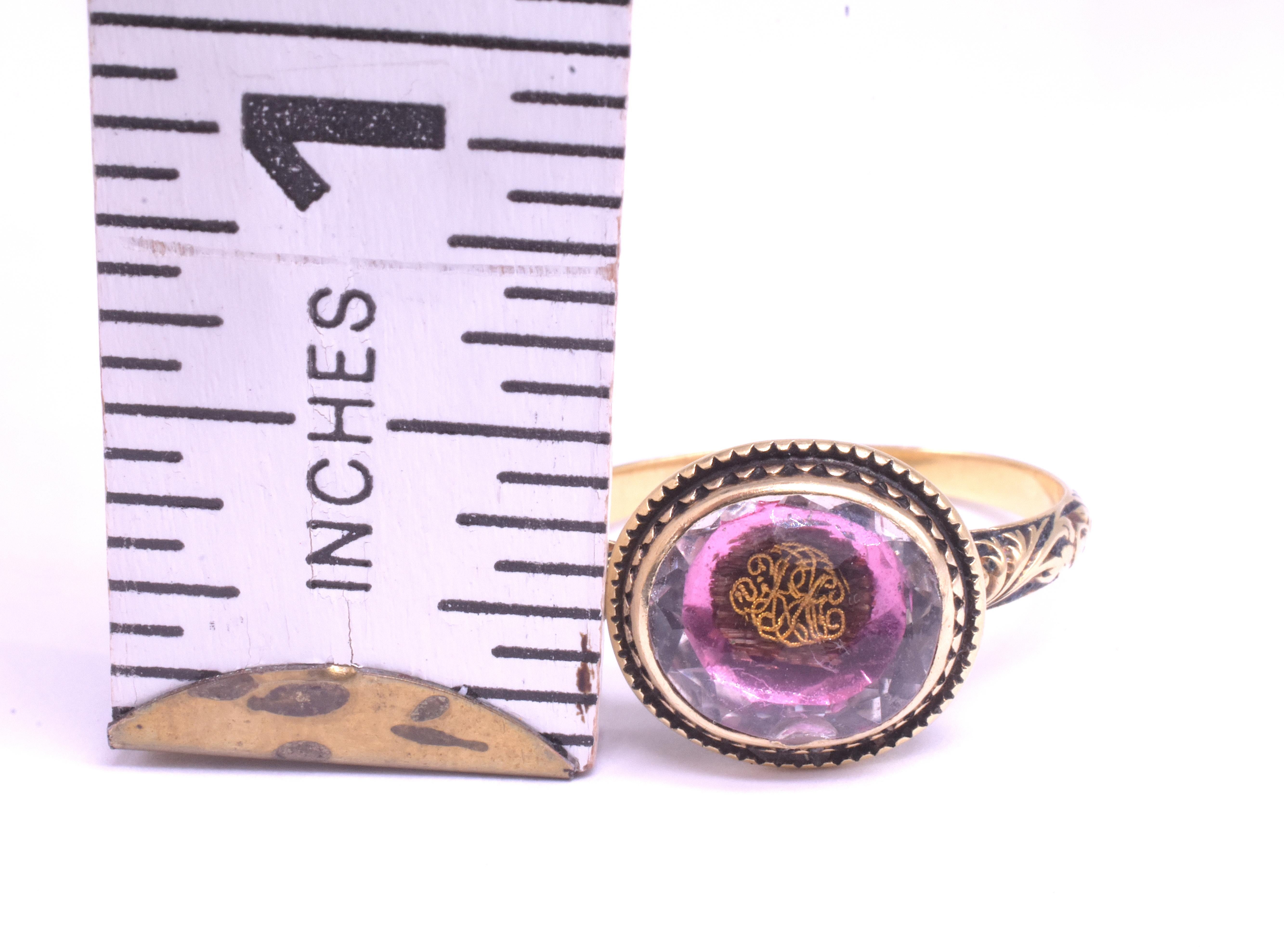 da uomo o donna C1700 Anello di fidanzamento in cristallo del periodo Stuart a 18 carati con filo di ferro intrecciato in vendita