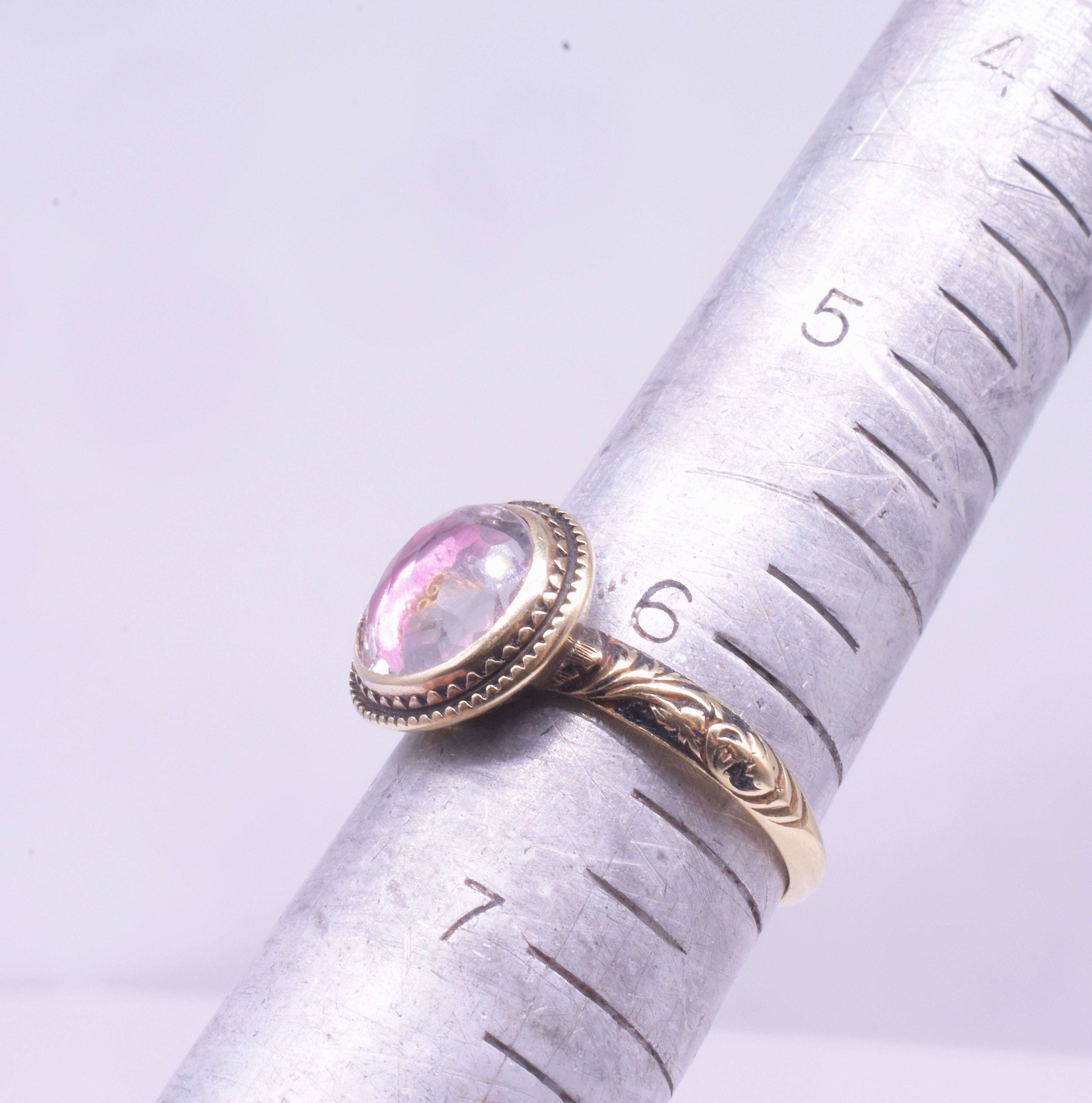 C1700 Anello di fidanzamento in cristallo del periodo Stuart a 18 carati con filo di ferro intrecciato in vendita 4
