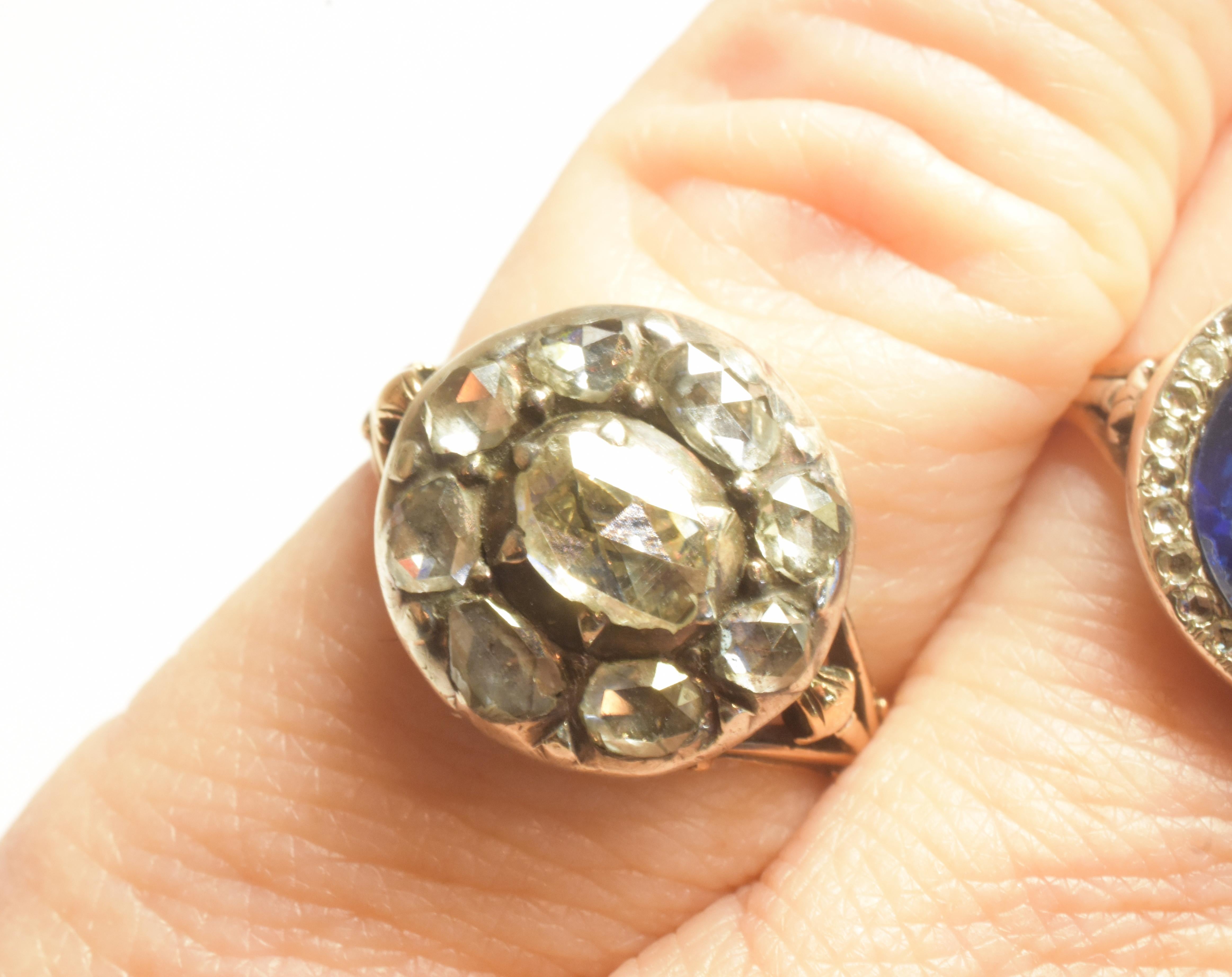 C1700 18K Tudor Periode Roségold-Diamant-Cluster-Ring im Angebot 5