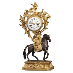 c.1765 Ormolu and Patinated Horse Clock by Lenoir