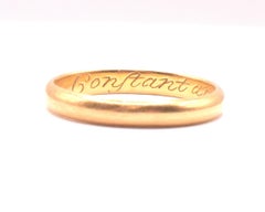 C1770 18K Posey Ring "Constant Am I Until I Die", size 9