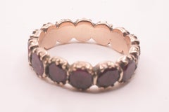 C1780 Georgian Almandine Garnet Eternity Band