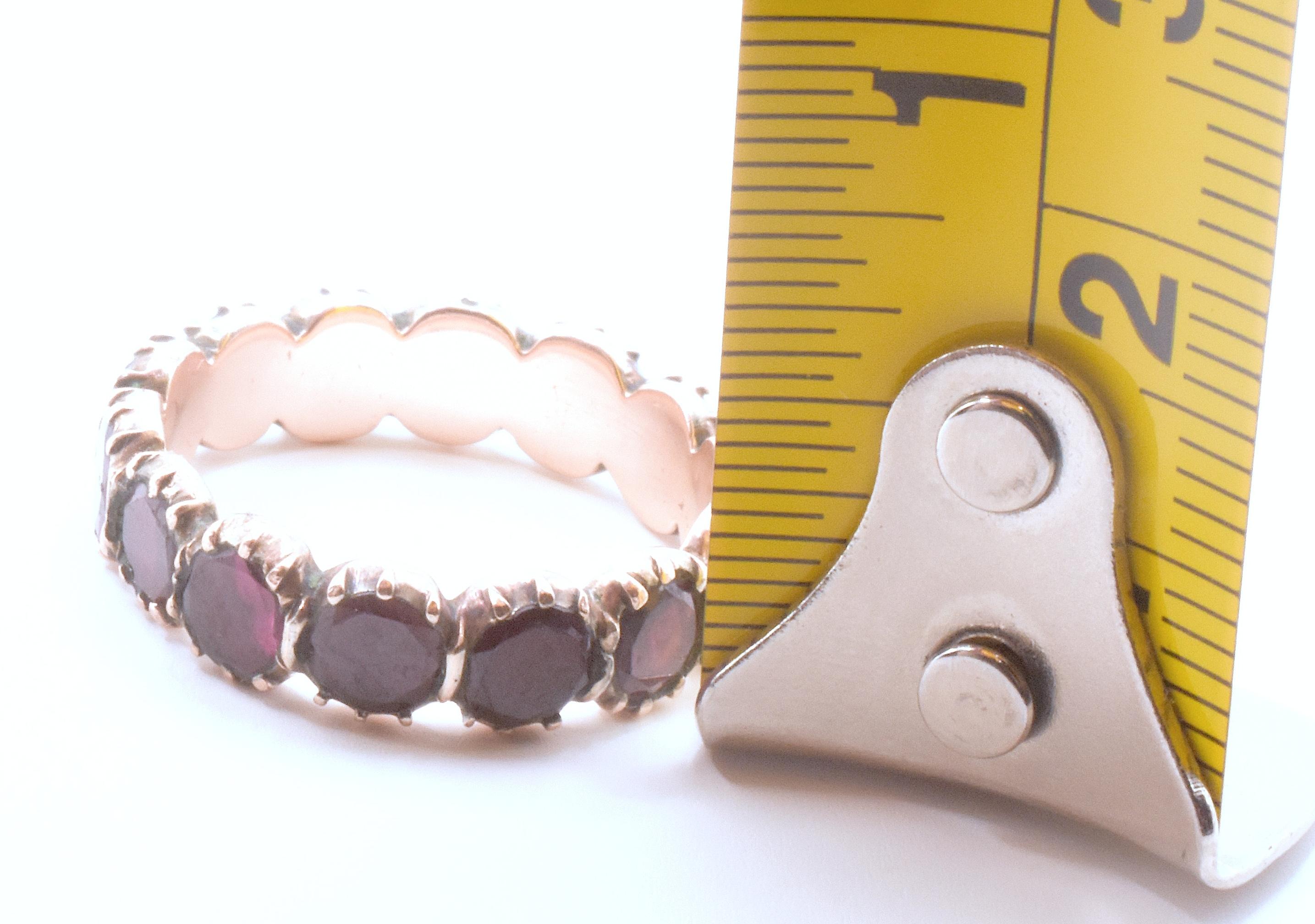 C1780 Fascia di eternità in granato almandino georgiano in vendita 3