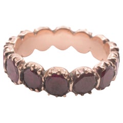 C1780 Georgian Almandine Garnet Eternity Band