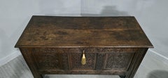 C17th Oak Coffer Charles 1