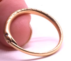 C1800 18K Slender Ouroboros Snake Ring