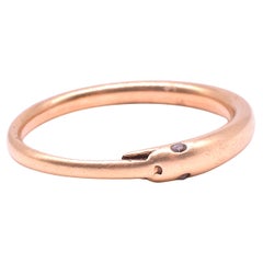 C1800 18K Slender Ouroboros Snake Ring