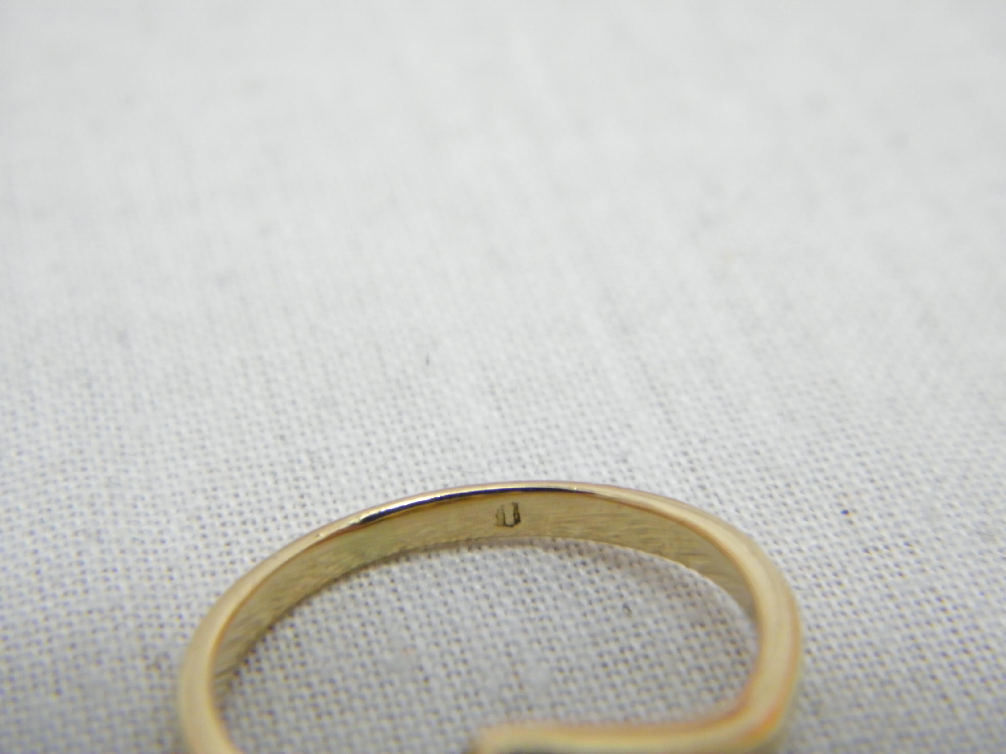 c1800 Antique 18ct Gold Platinum Diamond Trilogy Bypass Engagement Ring Size I.5 3