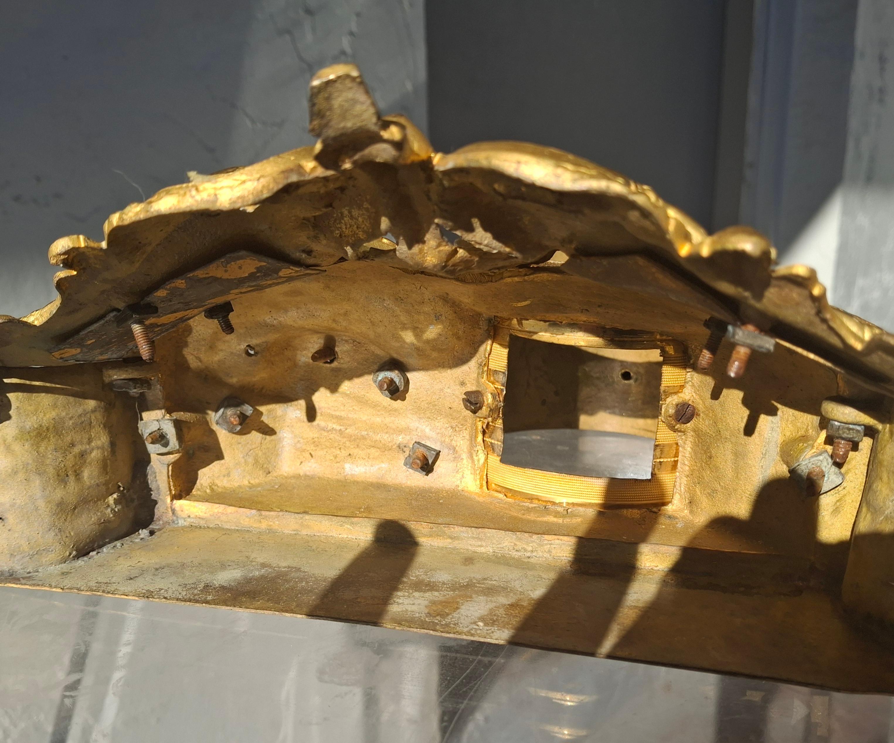 c1800 French Rococo Luigi XV Mercurio Bronzo dorato Cassa dell'orologio figurato / Cornice in vendita 4