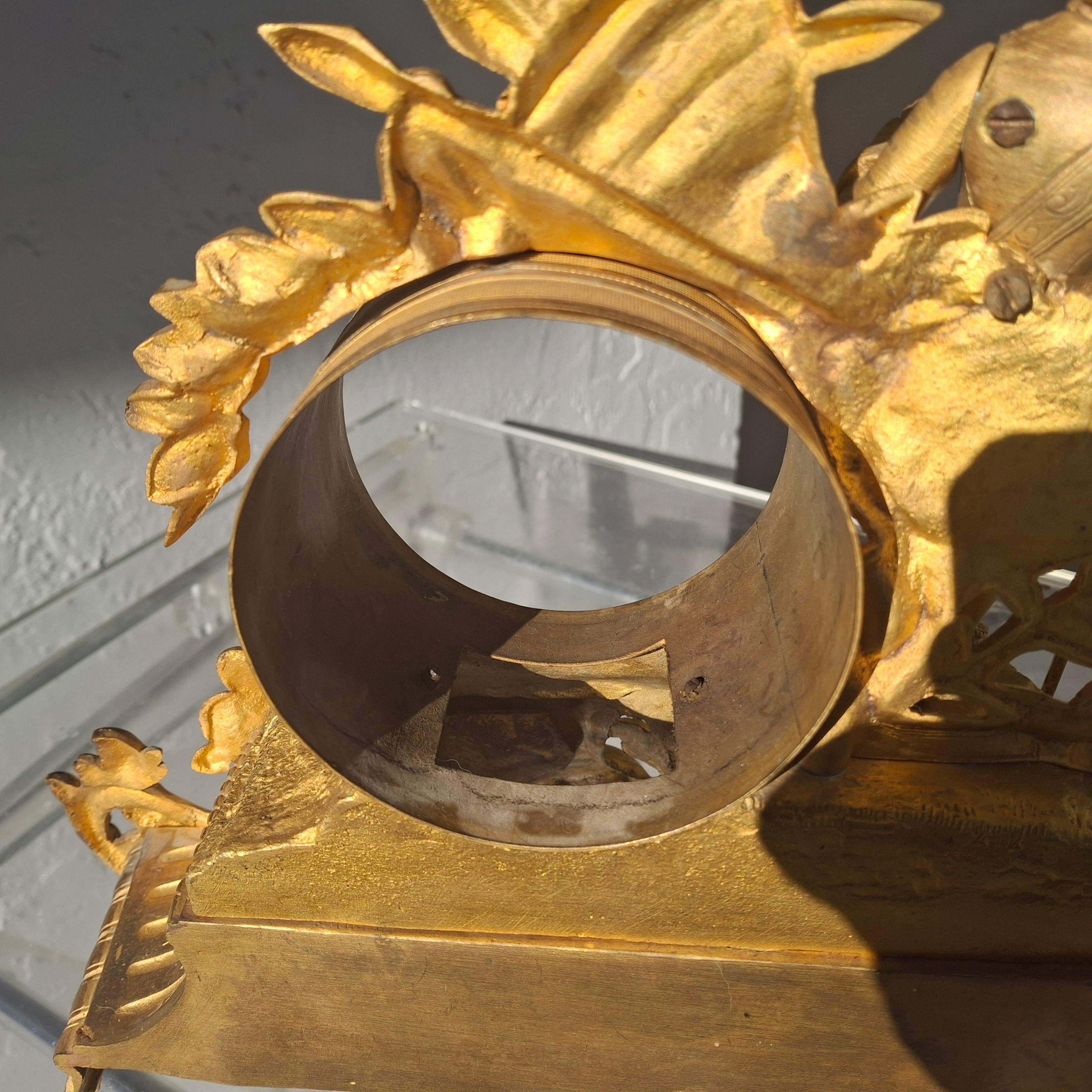 c1800 French Rococo Luigi XV Mercurio Bronzo dorato Cassa dell'orologio figurato / Cornice in vendita 13