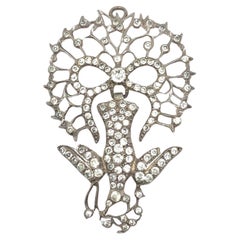 c.1800 Silver and Paste French Saint Esprit Antique Pendant