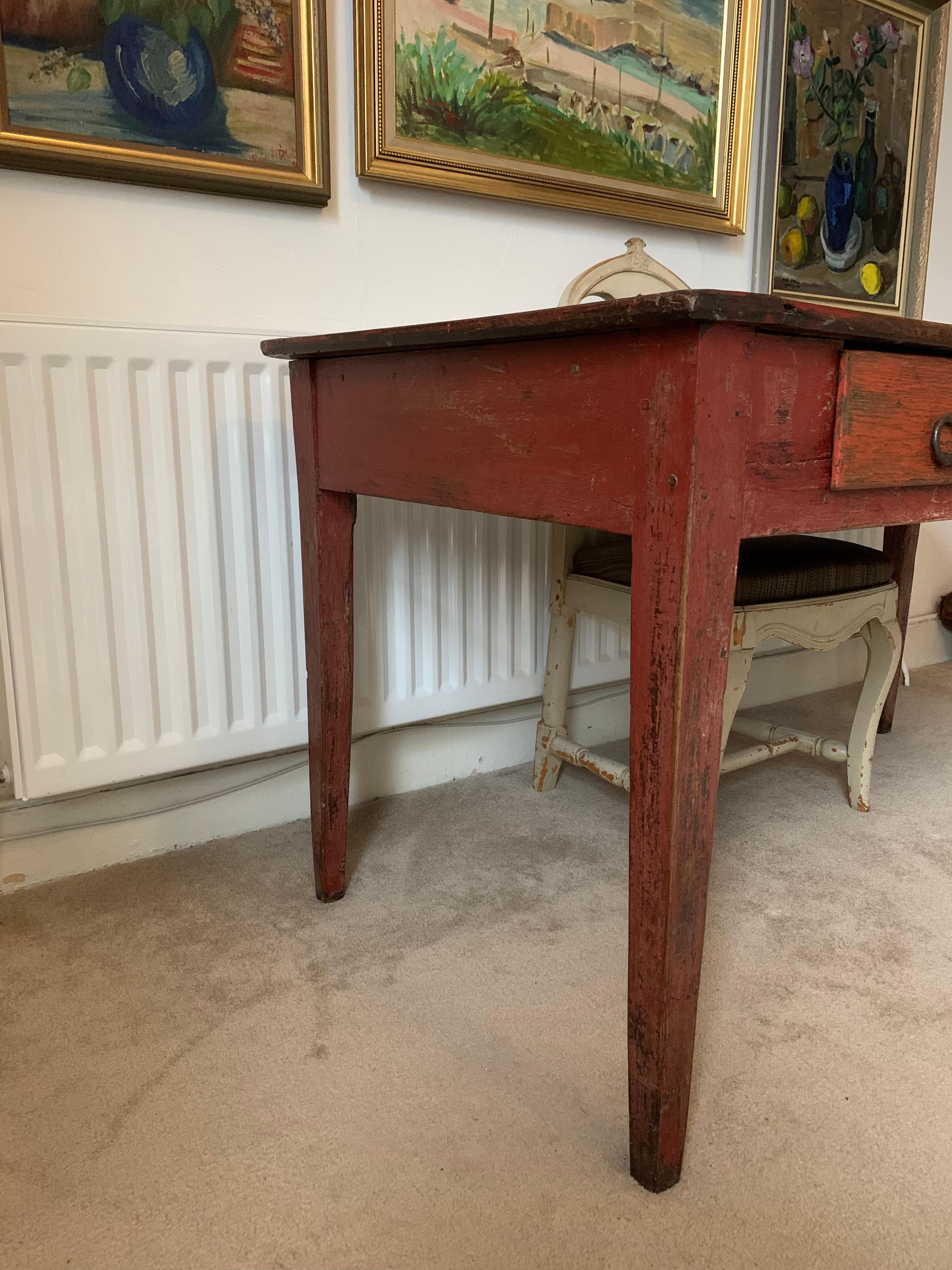 Early 19th Century C1800s French original paint farm house table For Sale