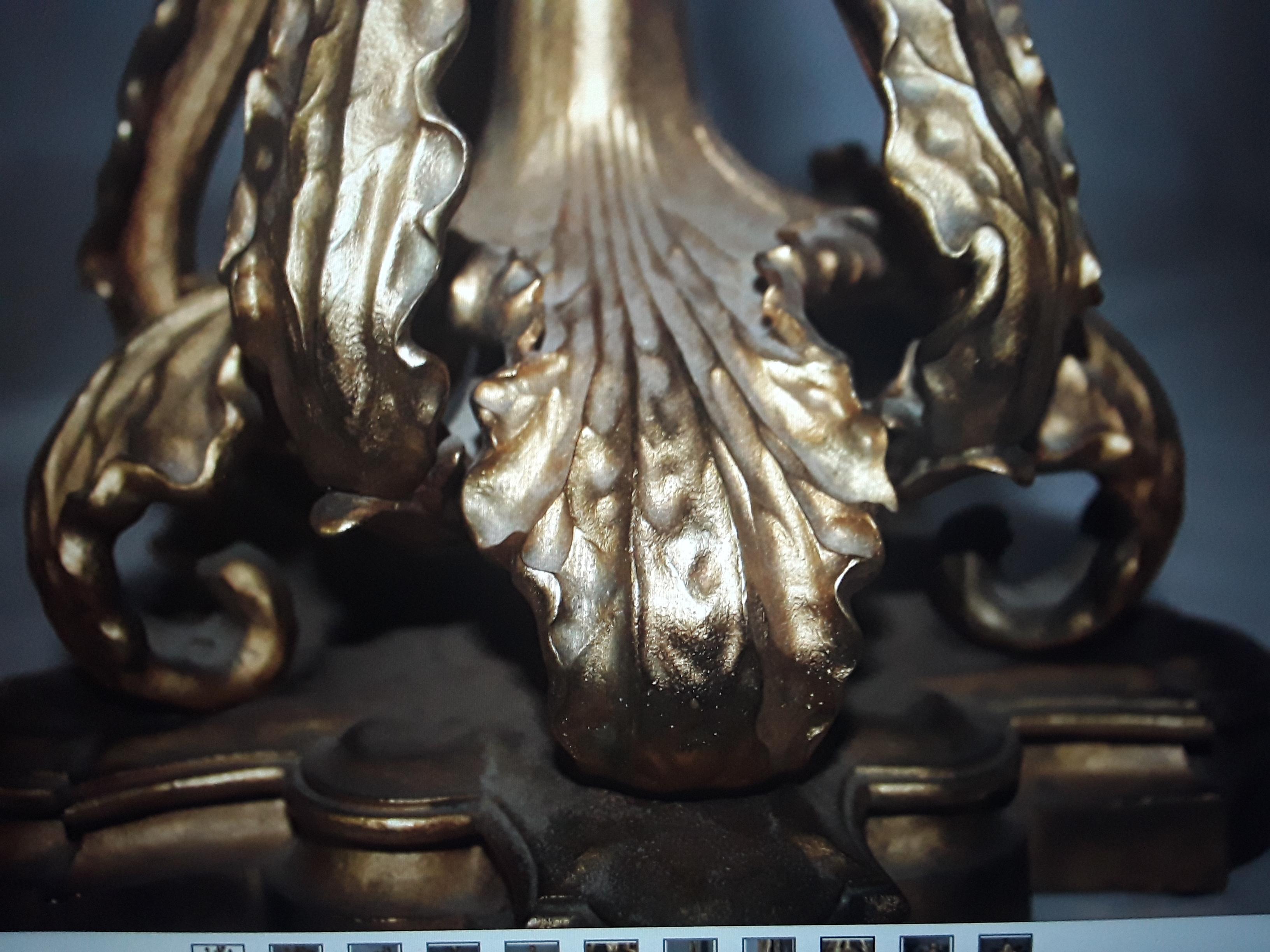 French c1810 European Continental British Dore Gold Bronze Candelabra / Serpents For Sale