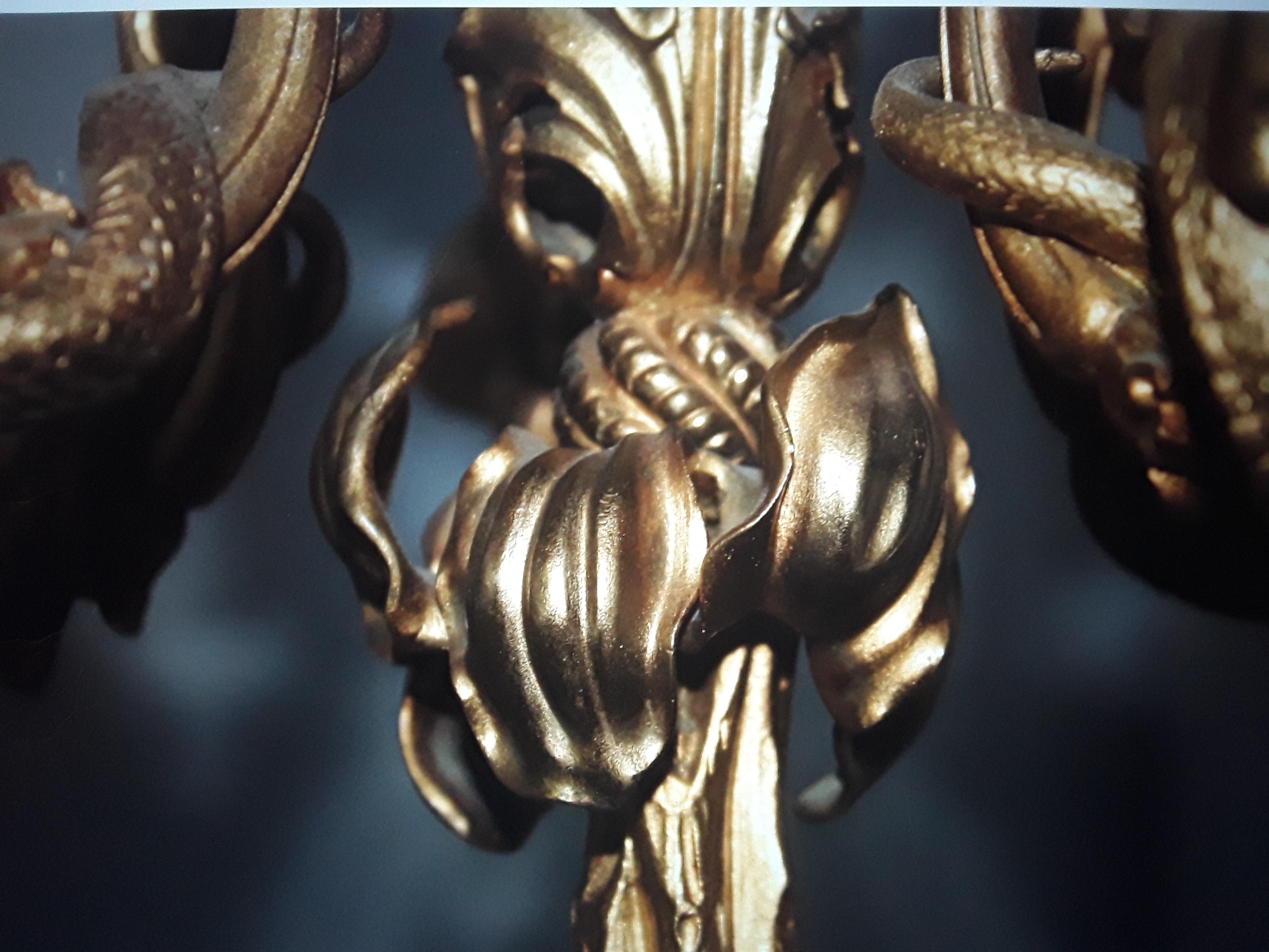 c1810 European Continental British Dore Gold Bronze Candelabra / Serpents For Sale 2