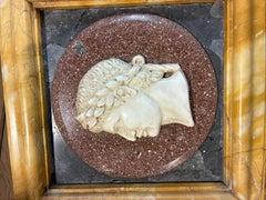 C1810 Pair of Italian Empire Marble Relief Sculptures of Adrian & Augustus