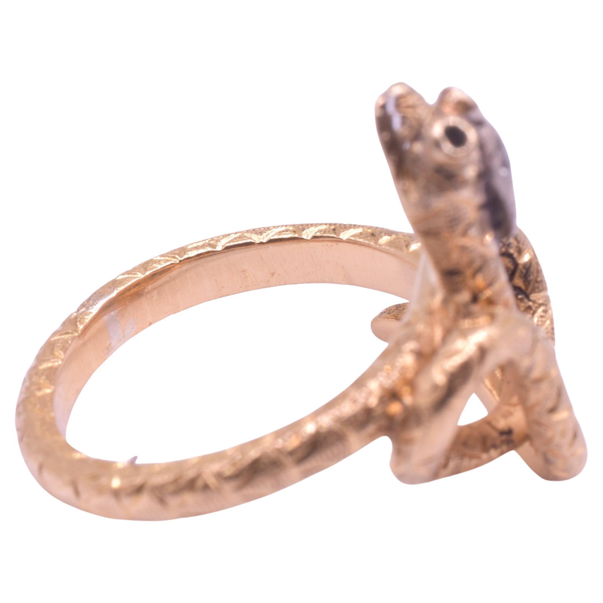 Neoclassical C1820, 18K Portuguese Diamond Snake Ring