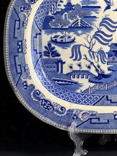 c.1825–1835 Thomas Fell Blue Transferware Platter, England, 16.5in