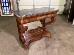 Console Louis Philippe française avec marbre Saint Anne, vers 1830