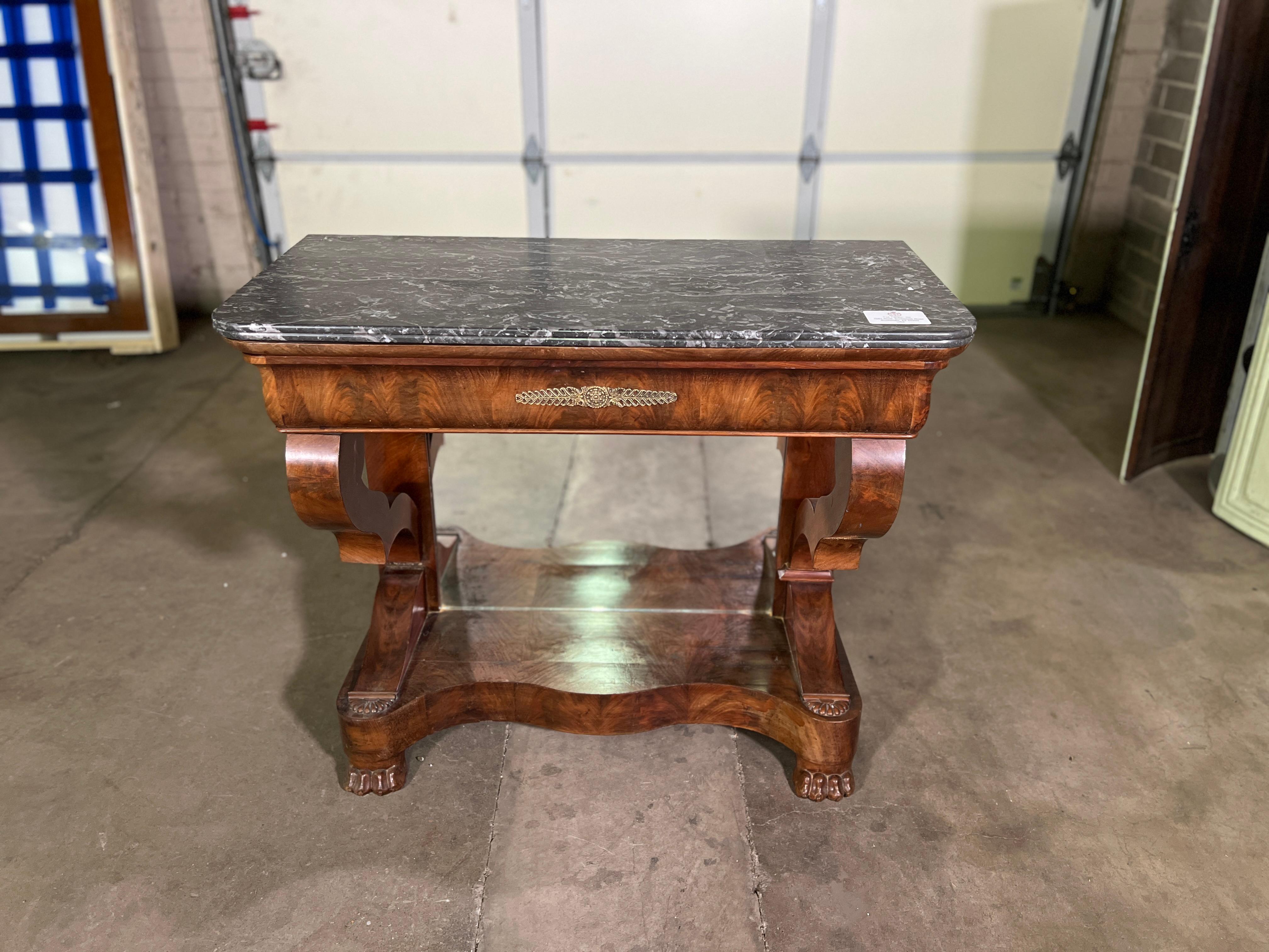 C1830 French Louis Philippe Console with Saint Anne Marble For Sale 2