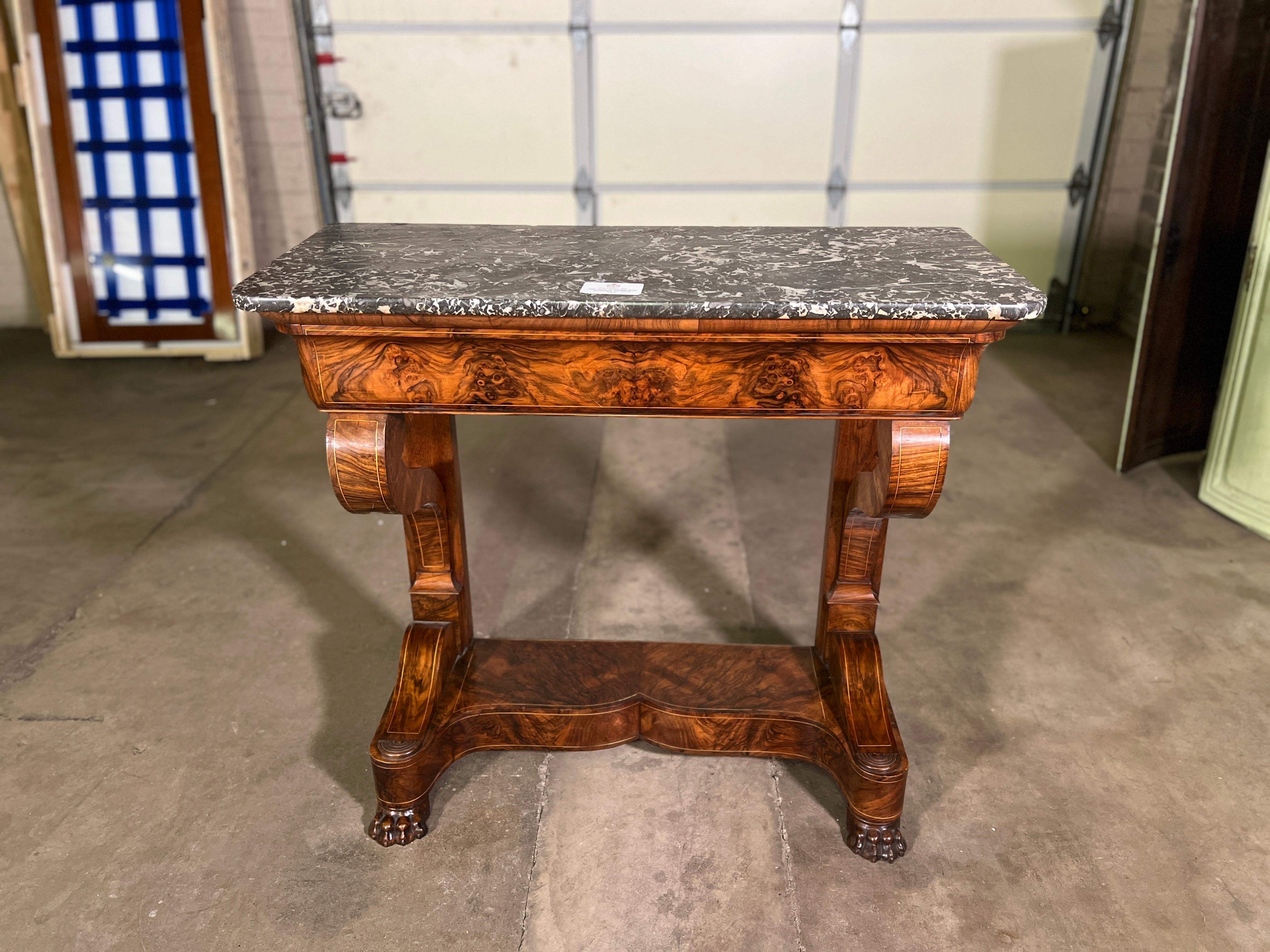 C1830 French Louis Philippe Mahogany Console with St. Anne Marble
Beautiful piece, see photos. 