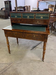 C1830 Louis Philippe Mahogany Document Desk with Leather Faced Drawers