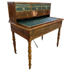C1830 Louis Philippe Mahogany Document Desk with Leather Faced Drawers