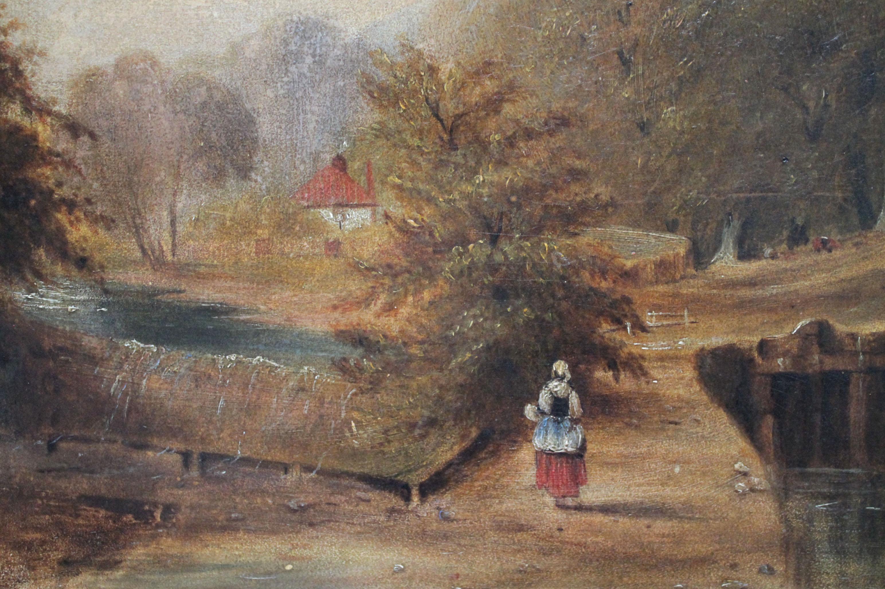 European Roberson and Miller Oil on Canvas, circa 1835 For Sale