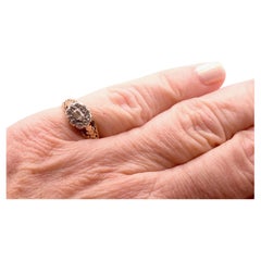 C1840 Anello con diamanti a grappolo in 18 carati del primo periodo vittoriano o del tardo periodo georgiano