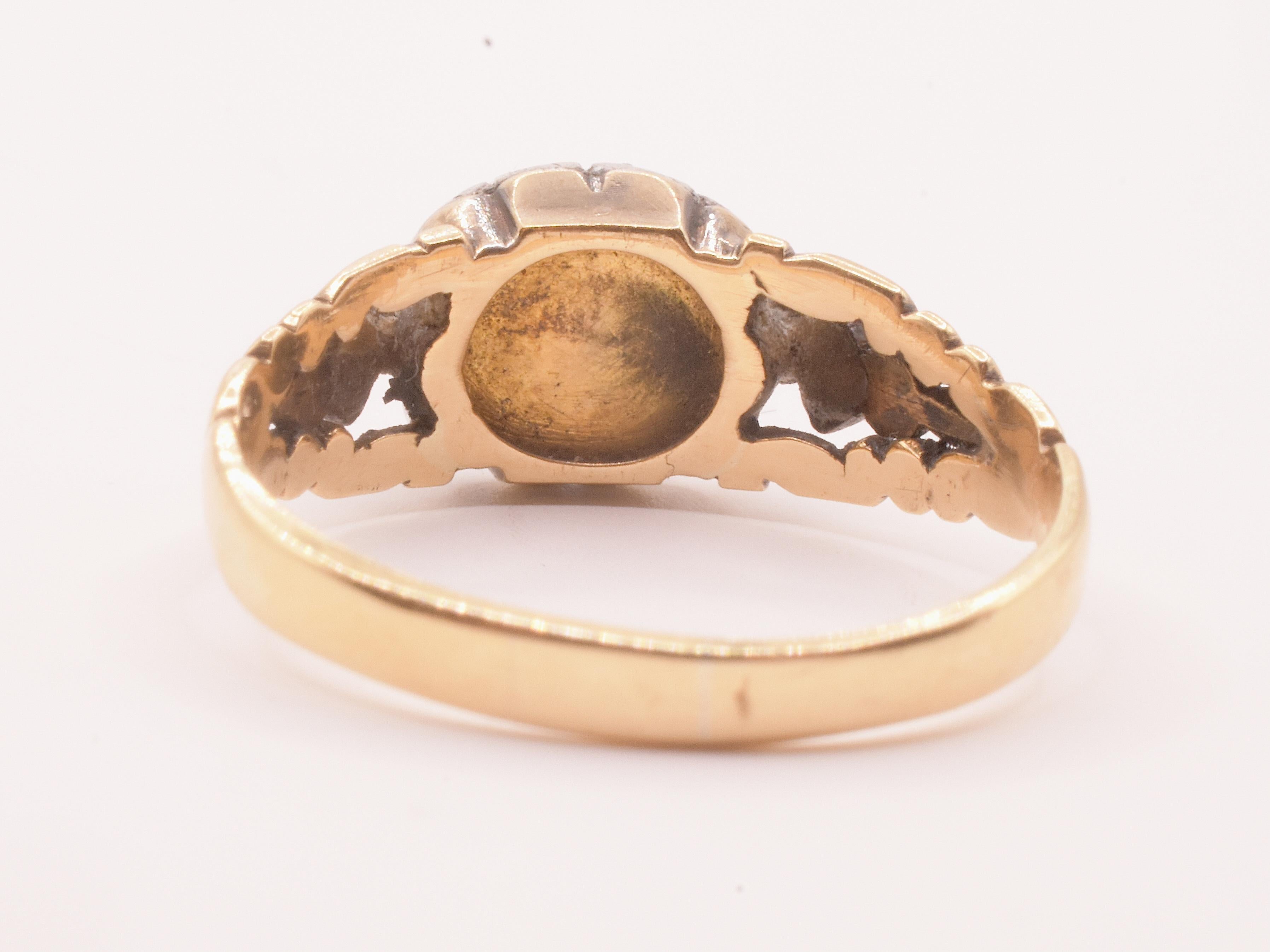 da uomo o donna C1840 18K Early Victorian or Late Georgian Diamond Cluster Ring in vendita