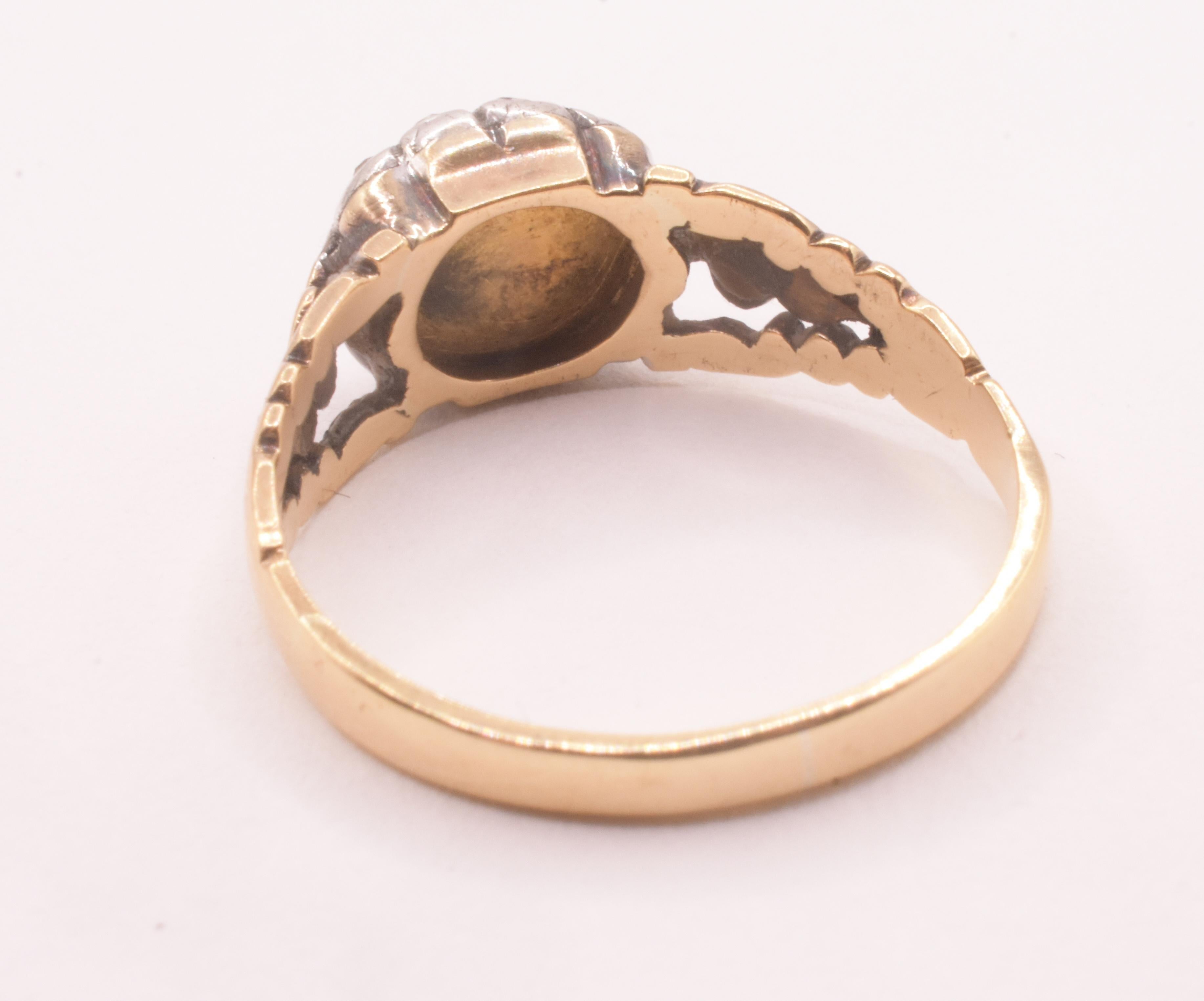 C1840 18K Early Victorian or Late Georgian Diamond Cluster Ring in vendita 2