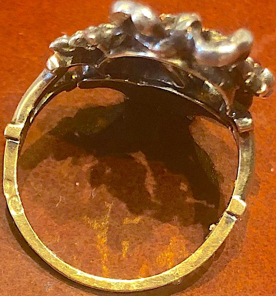 C1820 Anello Giardinetti in oro e argento 18K In condizioni ottime in vendita a Baltimore, MD