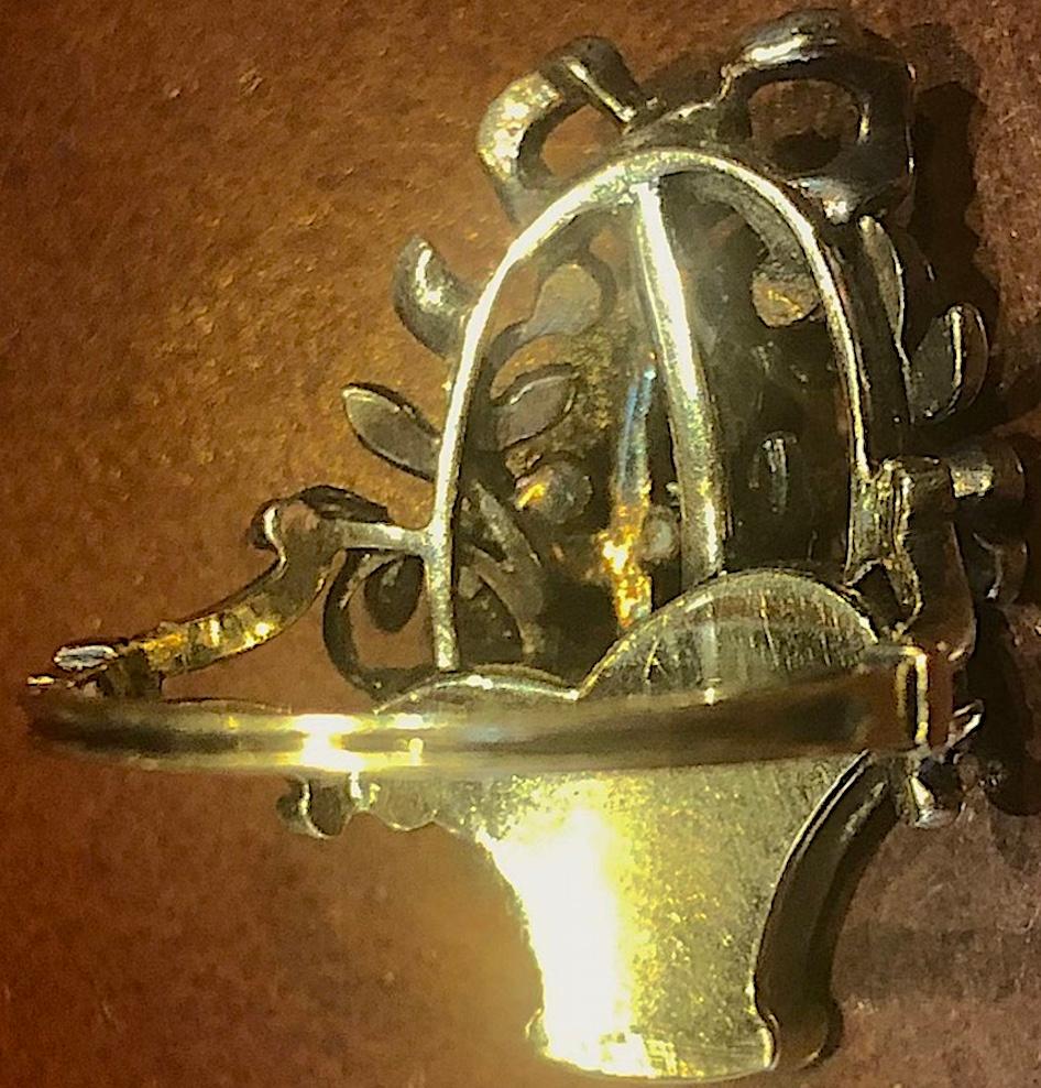 da uomo o donna C1820 Anello Giardinetti in oro e argento 18K in vendita