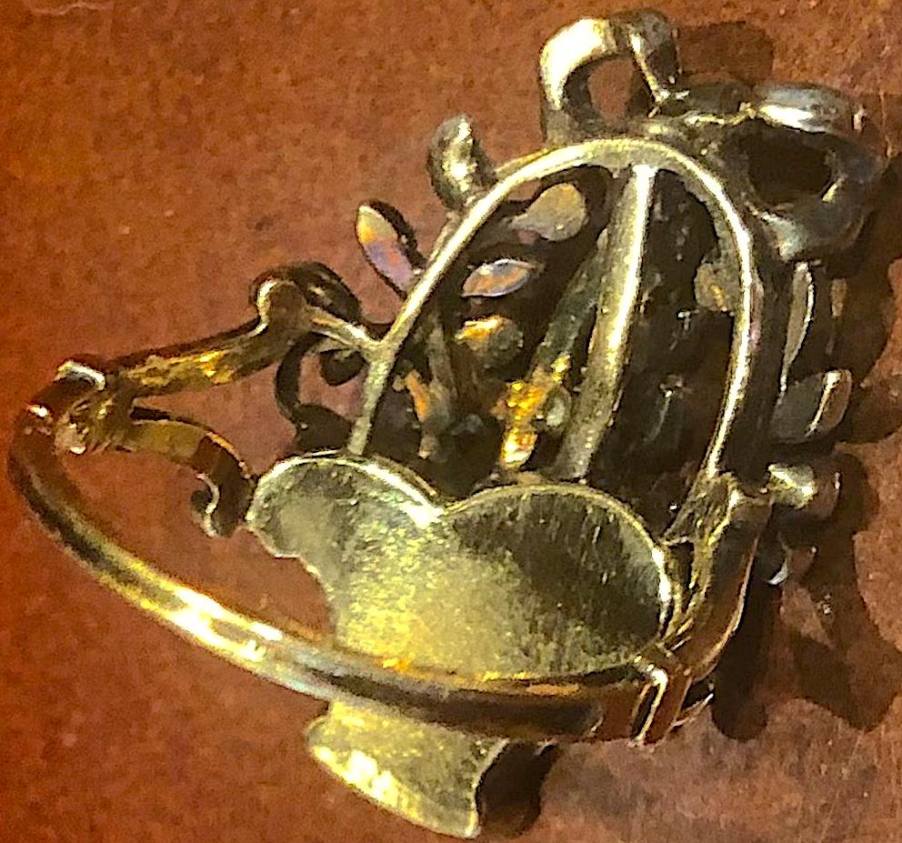 C1820 Anello Giardinetti in oro e argento 18K in vendita 1