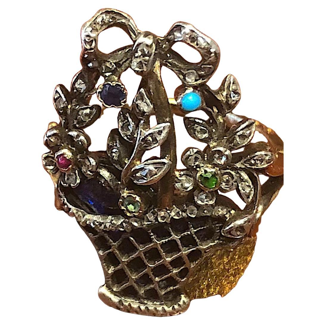 C1820 18K Gold and Silver Giardinetti Ring