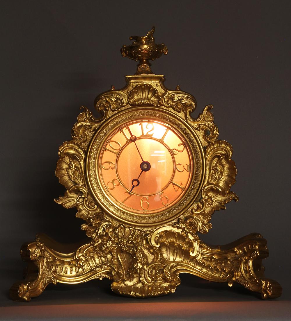 Bronze c.1840 English Ormolu Night Clock by John Pace For Sale
