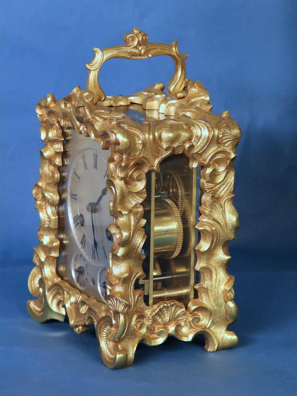 Francese Orologio da carrozza francese a un pezzo del 1845 ca. di Berrolla in vendita