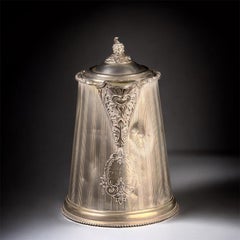 c.1856 F. D. Hall Patented Double Wall Silverplate Coffee Pot, Philadelphia, 12"