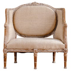 C.1860 Louis XVI Revival French Marquise Chair (Wide Bergere), Second Empire