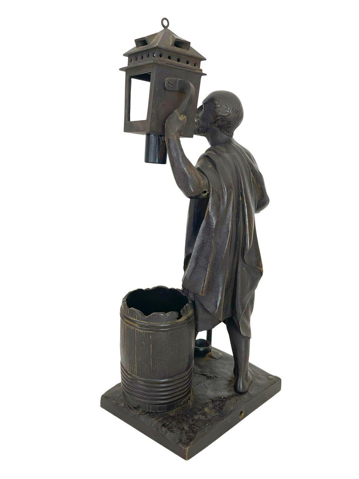 c1870 French Bronze Sculpture Lanmp 