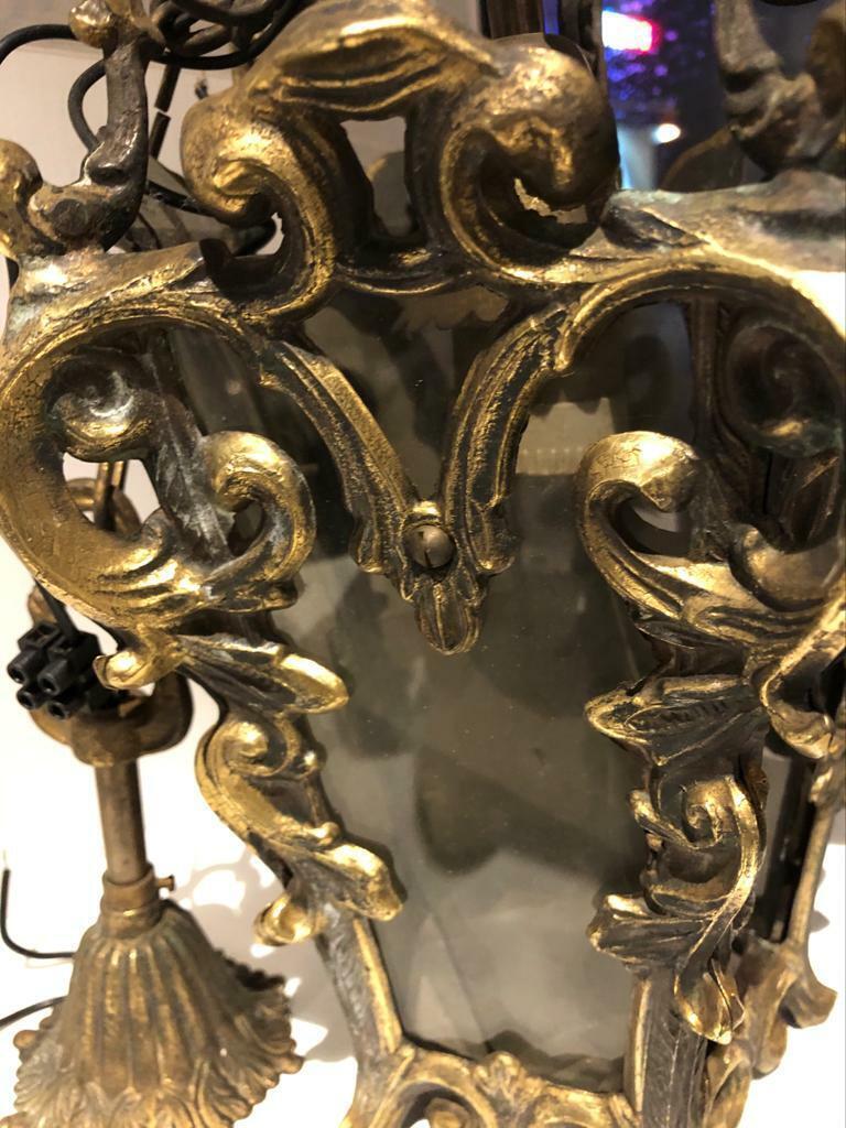 c1870 Lanterne / Plafonnier Louis XV Rococo en bronze doré en vente 6