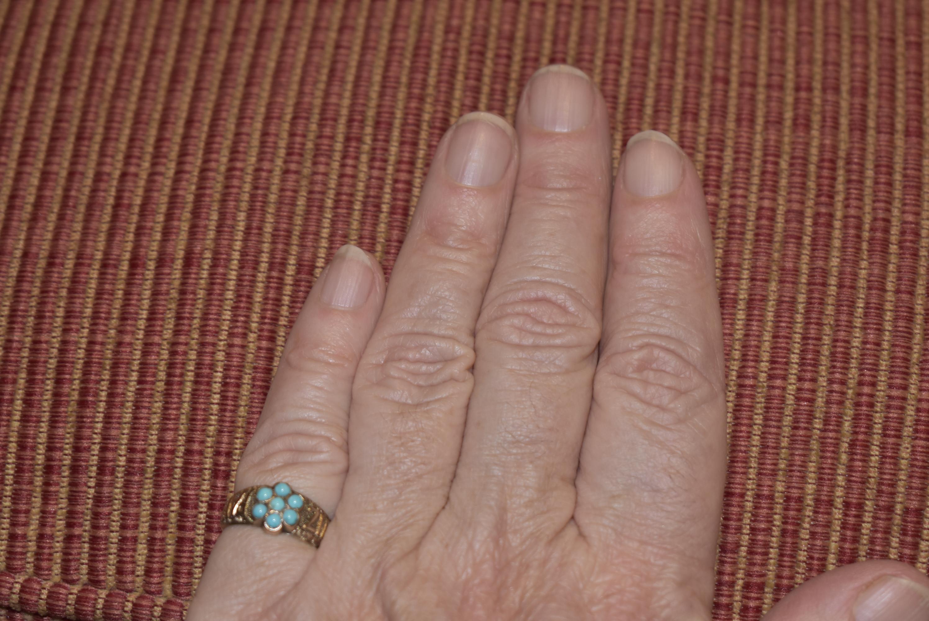 C1880 9K Türkis Vergissmeinnicht Mizpah Ring (Viktorianisch)