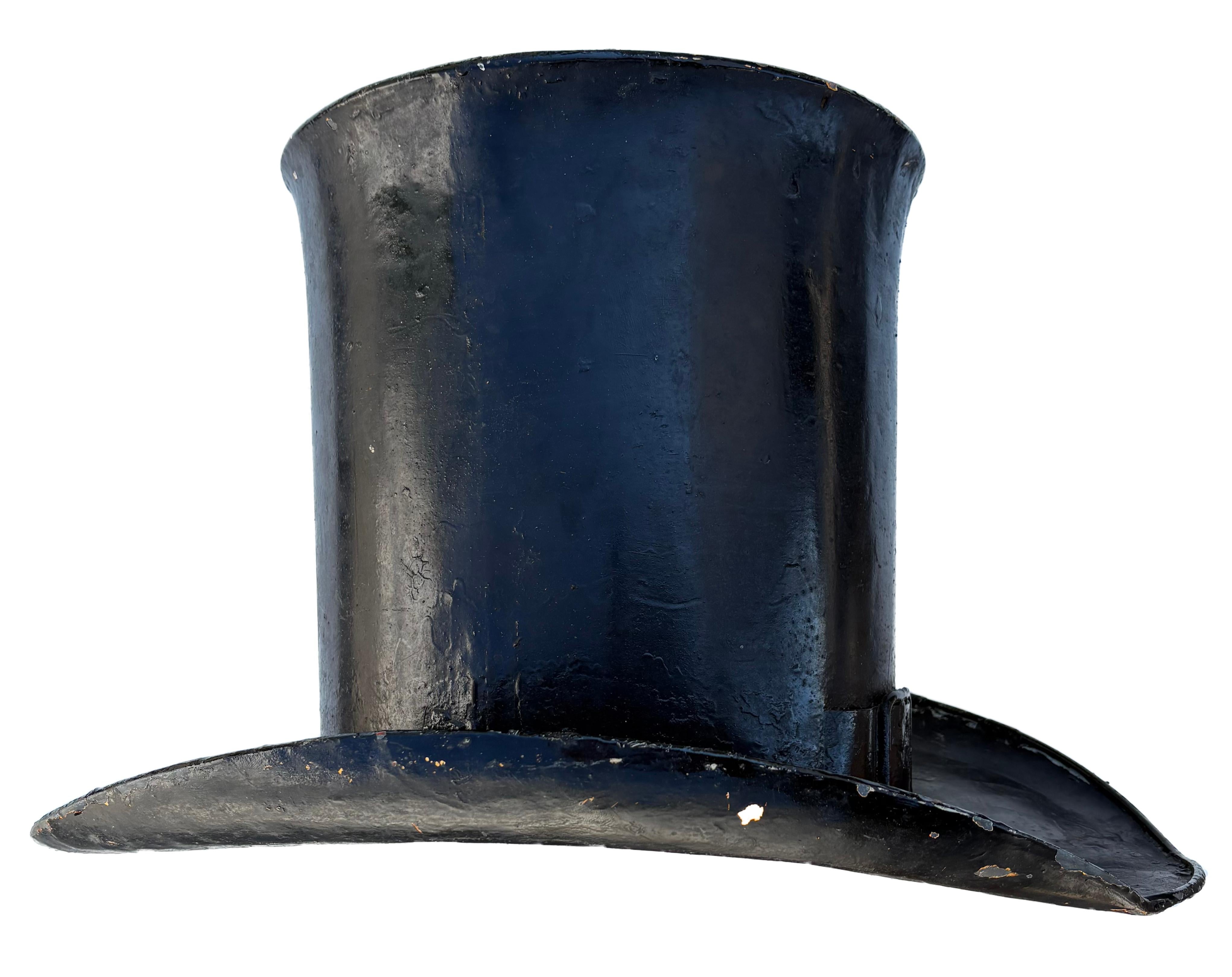 C.1880 Arte popular americano Letrero de sombrerero con sombrero de copa Estadounidense en venta
