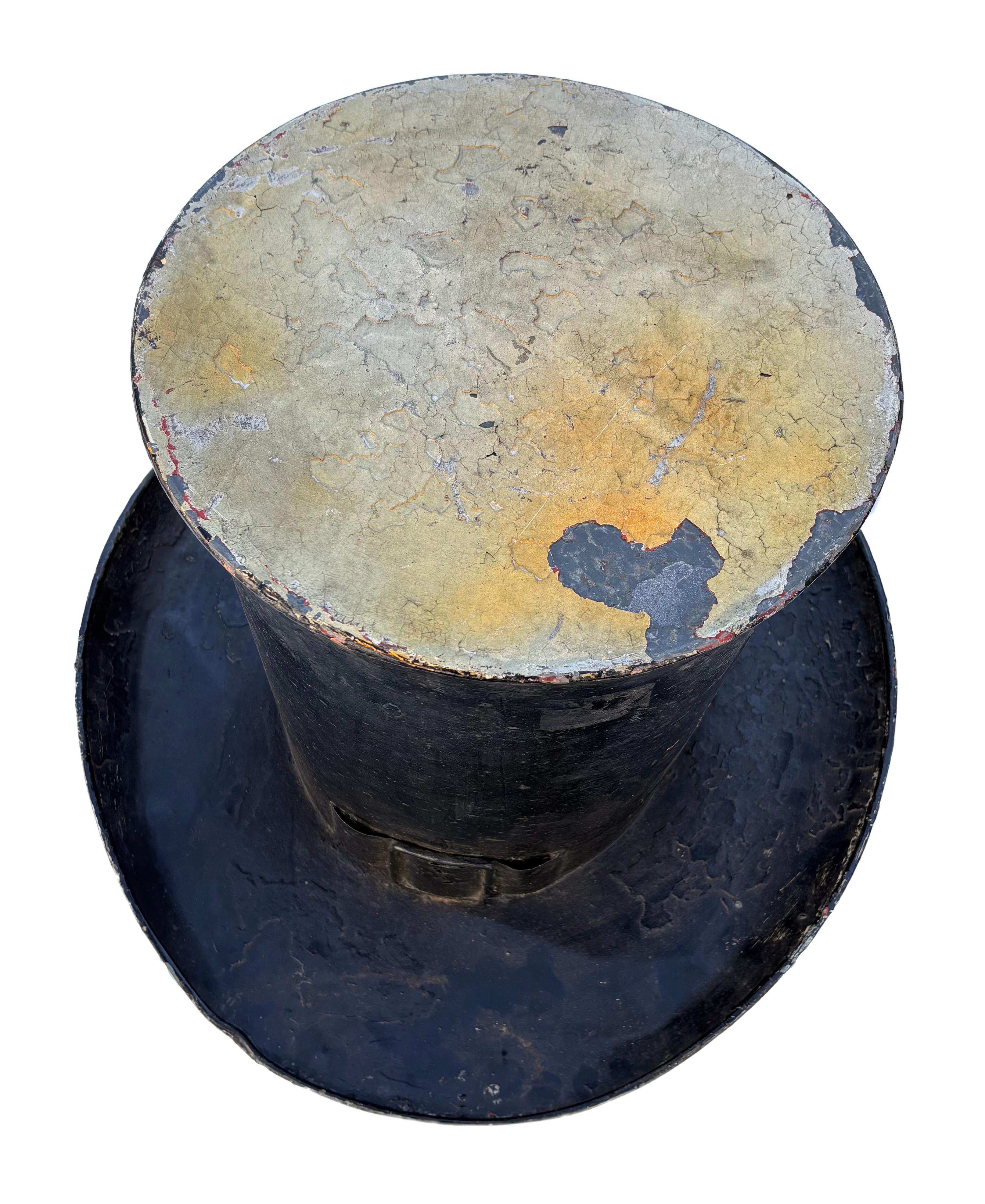 C.1880 Arte popular americano Letrero de sombrerero con sombrero de copa siglo XIX en venta