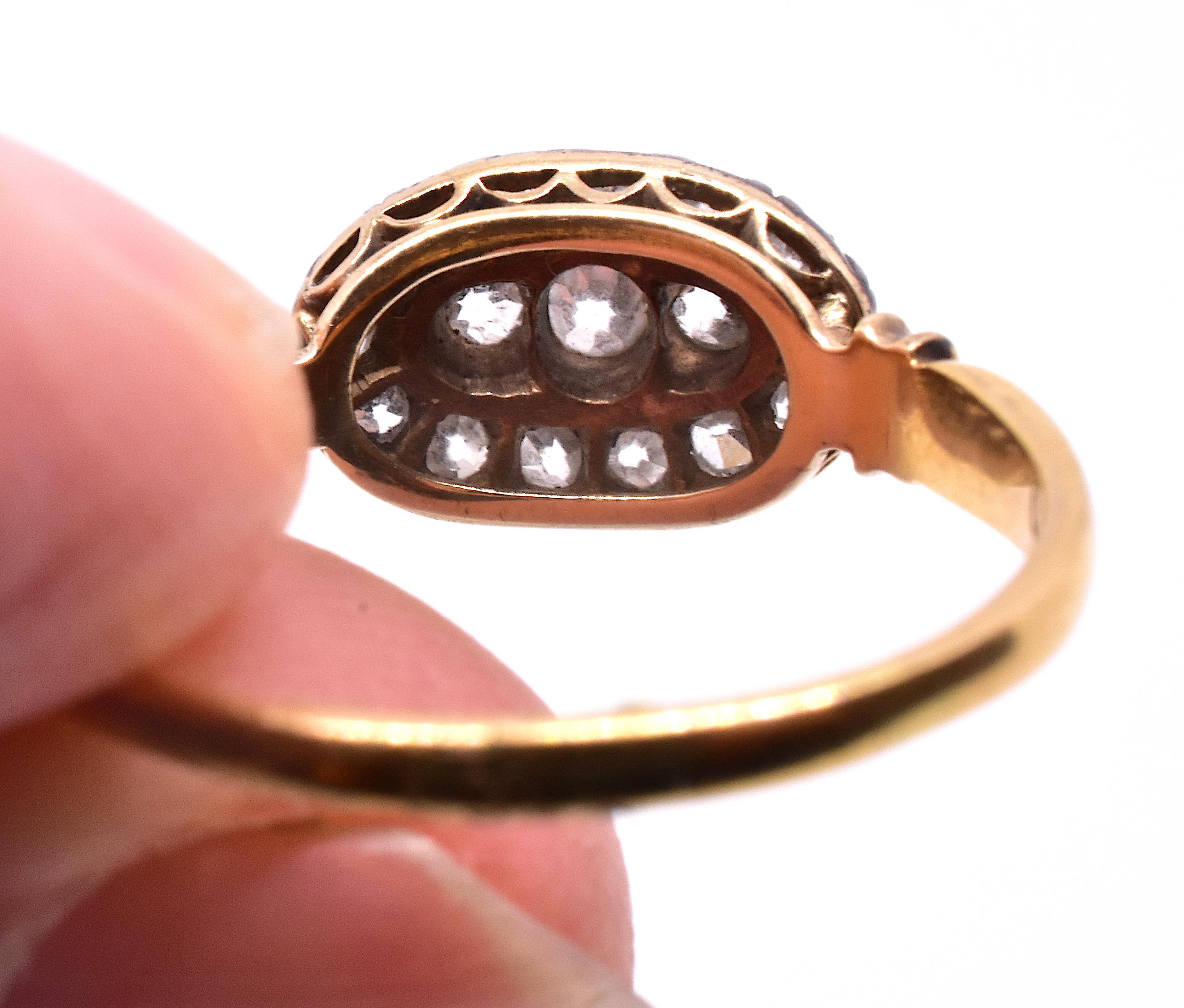 Diamond Cluster Ring, circa 1880 In Excellent Condition In Baltimore, MD
