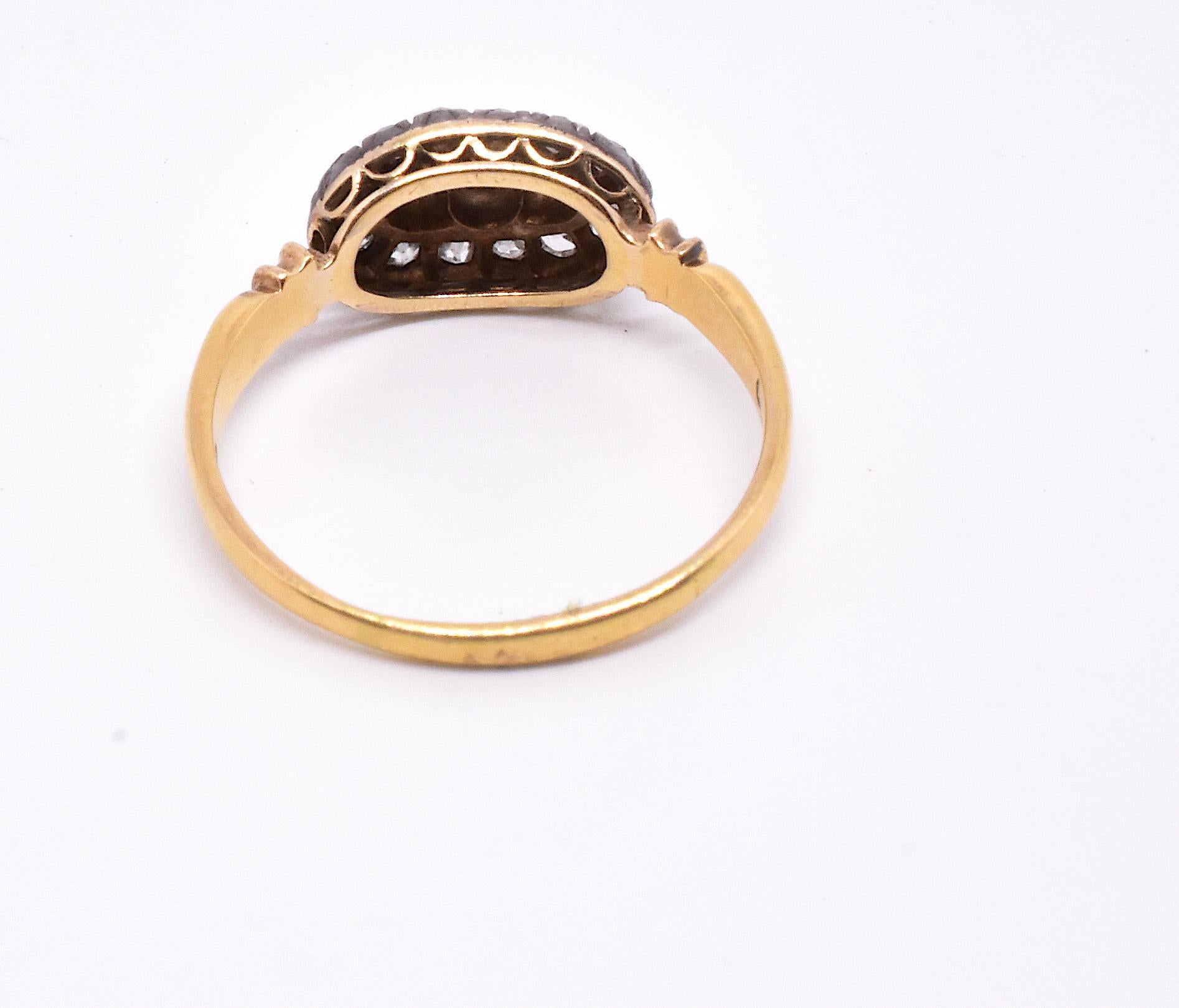 Women's or Men's Diamond Cluster Ring, circa 1880