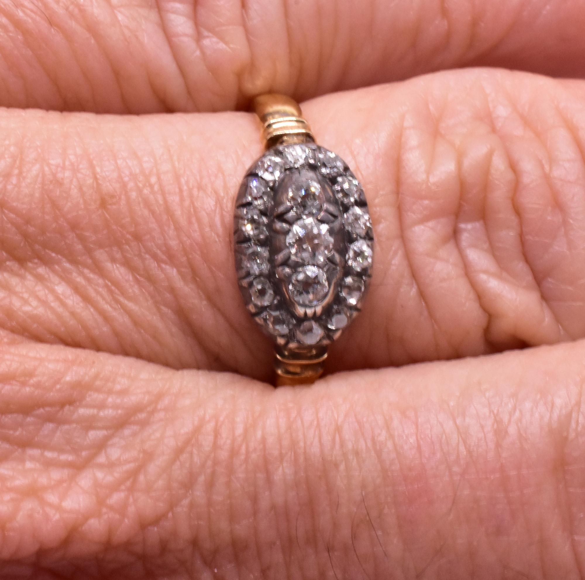 Diamond Cluster Ring, circa 1880 1