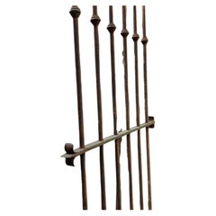C1880 Four French iron railings from a Chateau fence
